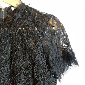 NWOT High-Neck Lace Top